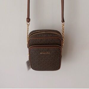 NWT Michael Kors Dark Brown Crossbody Bag